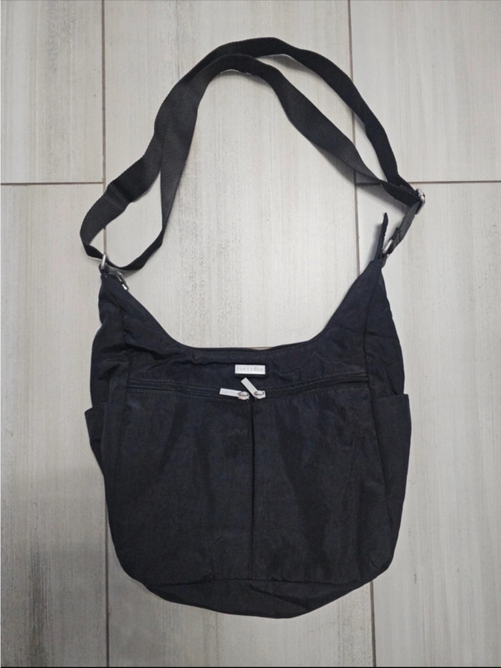 Baggallini Black Nylon Shoulder Crossbody Bag